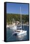 Yachts at Anchor in the Pretty Harbour, Kioni, Ithaca (Ithaki)-Ruth Tomlinson-Framed Stretched Canvas