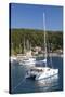 Yachts at Anchor in the Pretty Harbour, Kioni, Ithaca (Ithaki)-Ruth Tomlinson-Stretched Canvas