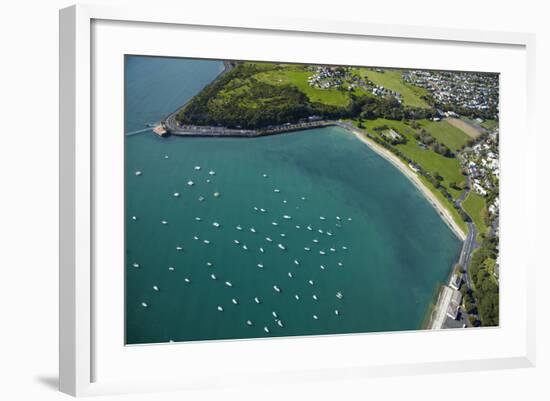 Yachts at Okahu Bay, and Bastion Point, Auckland, North Island, New Zealand-David Wall-Framed Photographic Print