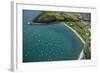 Yachts at Okahu Bay, and Bastion Point, Auckland, North Island, New Zealand-David Wall-Framed Photographic Print