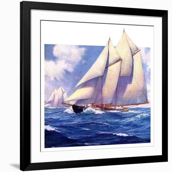 "Yachts at Sea,"May 20, 1933-Anton Otto Fischer-Framed Giclee Print