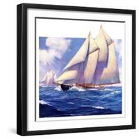 "Yachts at Sea,"May 20, 1933-Anton Otto Fischer-Framed Giclee Print