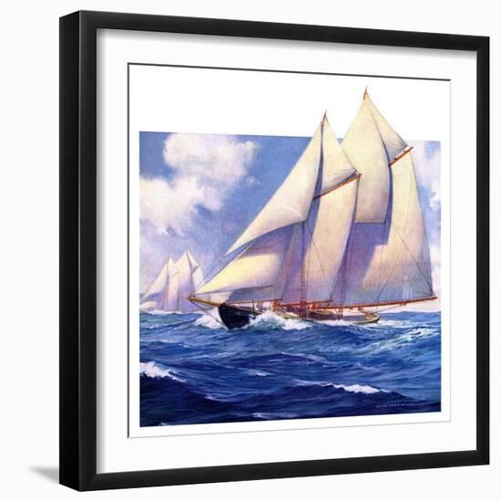 "Yachts at Sea,"May 20, 1933-Anton Otto Fischer-Framed Giclee Print