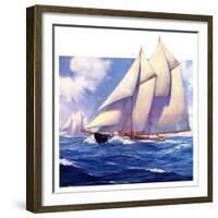 "Yachts at Sea,"May 20, 1933-Anton Otto Fischer-Framed Giclee Print