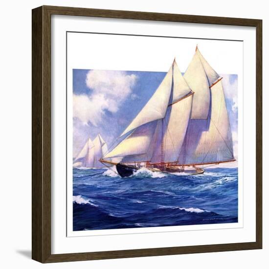 "Yachts at Sea,"May 20, 1933-Anton Otto Fischer-Framed Giclee Print