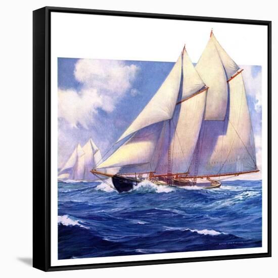 "Yachts at Sea,"May 20, 1933-Anton Otto Fischer-Framed Stretched Canvas