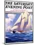 "Yachts at Sea," Saturday Evening Post Cover, May 20, 1933-Anton Otto Fischer-Mounted Giclee Print