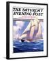 "Yachts at Sea," Saturday Evening Post Cover, May 20, 1933-Anton Otto Fischer-Framed Giclee Print