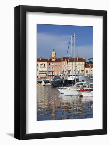 Yachts in Harbour of Old Town-Stuart Black-Framed Photographic Print