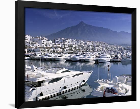 Yachts in Harbour, Puerto Banus, Marbella, Andalucia, Spain-Gavin Hellier-Framed Photographic Print