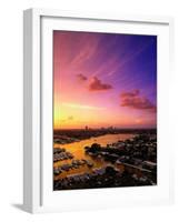 Yachts in Marina at Sunset, Ft. Lauderdale, FL-Walter Bibikow-Framed Photographic Print
