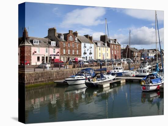 Yachts in the Harbour at Arbroath, Angus, Scotland, United Kingdom, Europe-Mark Sunderland-Stretched Canvas