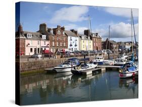 Yachts in the Harbour at Arbroath, Angus, Scotland, United Kingdom, Europe-Mark Sunderland-Stretched Canvas