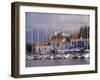 Yachts in the Harbour, Fiscardo, Cephalonia, Ionian Islands, Greece-Jonathan Hodson-Framed Photographic Print