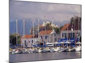 Yachts in the Harbour, Fiscardo, Cephalonia, Ionian Islands, Greece-Jonathan Hodson-Mounted Photographic Print
