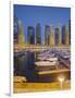 Yachts in the Harbour of Dubai Marina, High Rises, Dubai, United Arab Emirates-Rainer Mirau-Framed Photographic Print