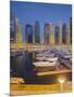 Yachts in the Harbour of Dubai Marina, High Rises, Dubai, United Arab Emirates-Rainer Mirau-Mounted Photographic Print