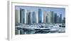 Yachts in the Harbour of Dubai Marina, High Rises, Dubai, United Arab Emirates-Rainer Mirau-Framed Photographic Print