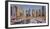 Yachts in the Harbour of Dubai Marina, High Rises, Dubai, United Arab Emirates-Rainer Mirau-Framed Photographic Print