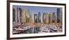 Yachts in the Harbour of Dubai Marina, High Rises, Dubai, United Arab Emirates-Rainer Mirau-Framed Photographic Print