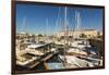 Yachts moored at the Quai de Bernonville in this north coast town, Saint Martin de Re, Ile de Re, C-Robert Francis-Framed Photographic Print