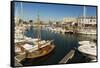 Yachts moored at the Quai de Bernonville in this north coast town, Saint Martin de Re, Ile de Re, C-Robert Francis-Framed Stretched Canvas