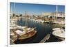 Yachts moored at the Quai de Bernonville in this north coast town, Saint Martin de Re, Ile de Re, C-Robert Francis-Framed Photographic Print