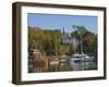 Yachts Moored in Rockport Harbour, Maine, United States of America, North America-Neale Clarke-Framed Photographic Print