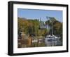 Yachts Moored in Rockport Harbour, Maine, United States of America, North America-Neale Clarke-Framed Photographic Print