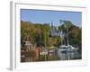 Yachts Moored in Rockport Harbour, Maine, United States of America, North America-Neale Clarke-Framed Photographic Print