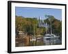 Yachts Moored in Rockport Harbour, Maine, United States of America, North America-Neale Clarke-Framed Photographic Print