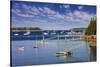 Yachts Moored near Southwest Harbor-Jon Hicks-Stretched Canvas