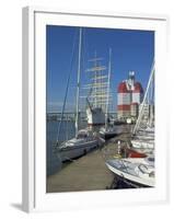 Yachts Moored Near the Uitken Lookout in Gothenburg, Goteborg Harbour, Sweden, Scandinavia-Neale Clarke-Framed Photographic Print