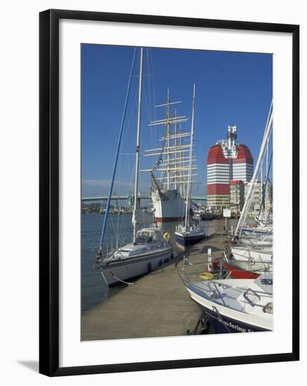 Yachts Moored Near the Uitken Lookout in Gothenburg, Goteborg Harbour, Sweden, Scandinavia-Neale Clarke-Framed Photographic Print