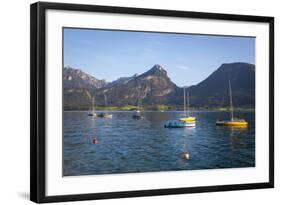 Yachts on Wolfgangsee Lake, Flachgau, Salzburg, Upper Austria, Austria, Europe-Doug Pearson-Framed Photographic Print