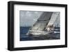 Yachts Sailing in a Race-null-Framed Art Print