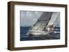 Yachts Sailing in a Race-null-Framed Art Print