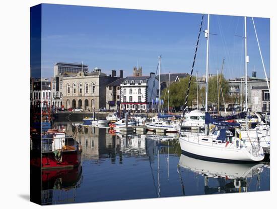 Yachts, the Barbican, Plymouth, Devon, England, United Kingdom, Europe-Jeremy Lightfoot-Stretched Canvas