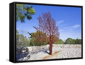 Yad Vashem Holocaust Memorial, Partisans Panorama Memorial Tree, Mount Herzl, Jerusalem, Israel-Gavin Hellier-Framed Stretched Canvas