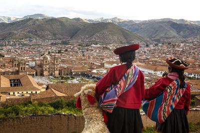 Elevated View over Cuzco and Plaza De Armas, Cuzco, Peru, South America