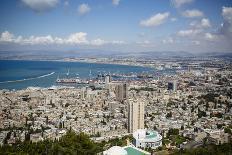 View over the City and Port, Haifa, Israel, Middle East-Yadid Levy-Photographic Print