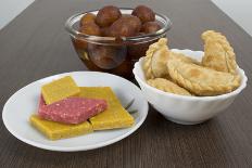 Indian Diwali Delicacy Sweets Served on A Plate-yadunandan-Photographic Print