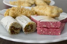 Indian Diwali Delicacy Sweets Served on A Plate-yadunandan-Stretched Canvas