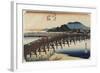 Yahagi Bridge, Okazaki, C. 1833-Utagawa Hiroshige-Framed Giclee Print