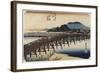 Yahagi Bridge, Okazaki, C. 1833-Utagawa Hiroshige-Framed Giclee Print