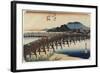 Yahagi Bridge, Okazaki, C. 1833-Utagawa Hiroshige-Framed Giclee Print