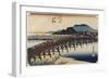 Yahagi Bridge, Okazaki, C. 1833-Utagawa Hiroshige-Framed Giclee Print