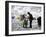 Yak and Sherpa, Nepal-Michael Brown-Framed Photographic Print