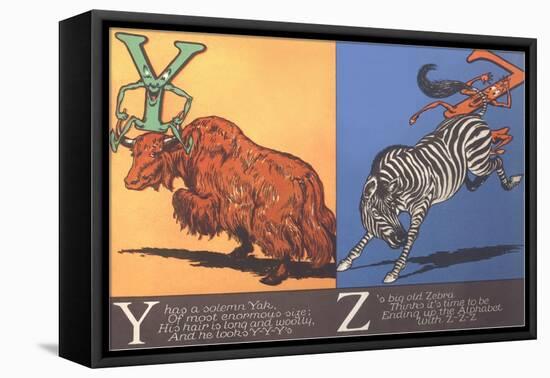 Yak and Zebra-null-Framed Stretched Canvas