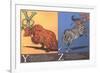 Yak and Zebra-null-Framed Premium Giclee Print